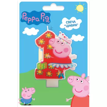Свеча «Цифра 1» Peppa Pig