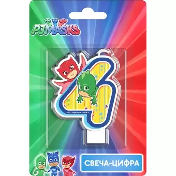 Свеча-цифра №4 - Герои в масках, 8 см