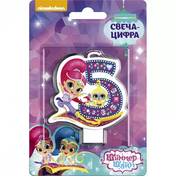 Свеча-цифра №5 - Шиммер и Шайн, 8 см