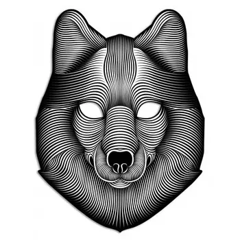 Световая маска с датчиком звука - GeekMask Shadow Wolf