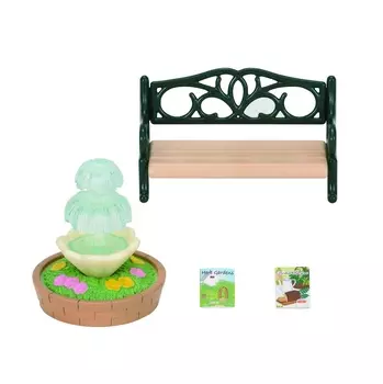 Sylvanian Families - Фонтан и скамейка