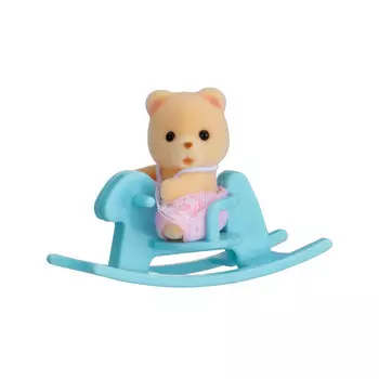 Sylvanian Families. Младенец в пластиковом сундучке - Медвежонок на качалке