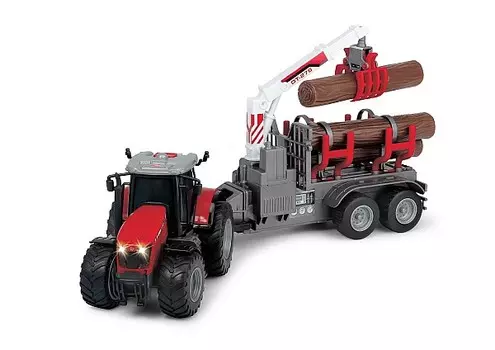 Тактор с прицепом Massey Ferguson 8737, фрикционный, свет и звук, 42 см