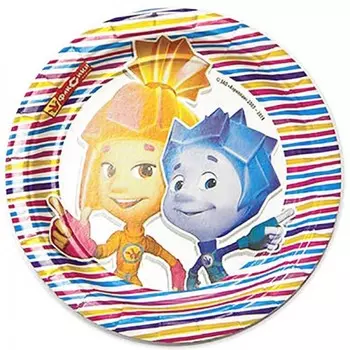 Тарелка - Фиксики, 17 см, 8 штук