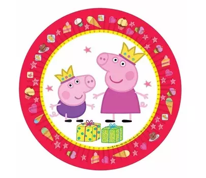 Тарелка – Пеппа, 18 см, 6 штук