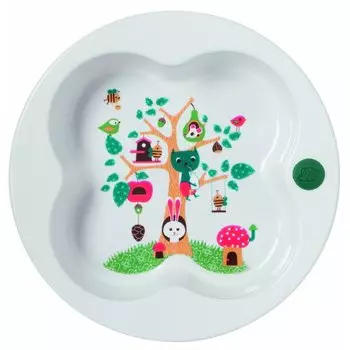 Тарелка с крышкой в форме лаврового листа, цвет белый