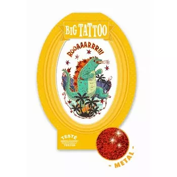 Тату с металлическим эффектом – Годзилла