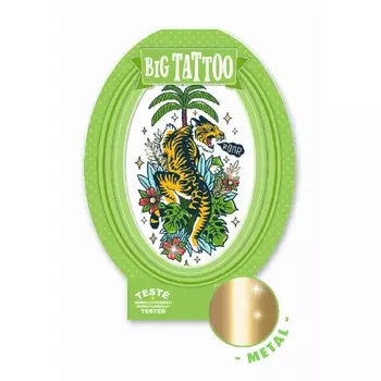 Тату с металлическим эффектом – Тигр