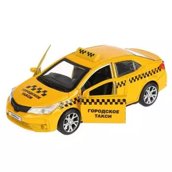 Такси Toyota Corolla, инерционная металлическая, 12 см, открываются двери