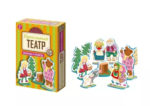 Театр кукольный на столе. Машенька и Медведь