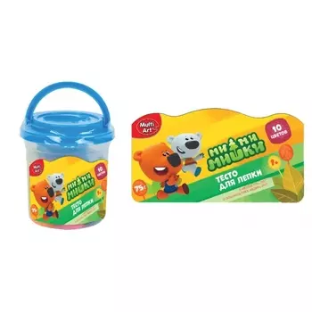 Тесто для лепки – Мимимишки, 10 цветов и формочка в ведре