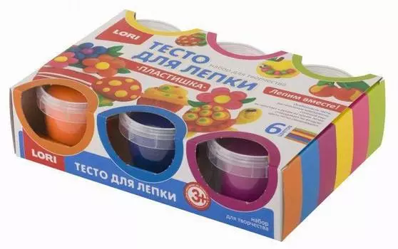 Тесто для лепки – набор № 10, 6 цветов