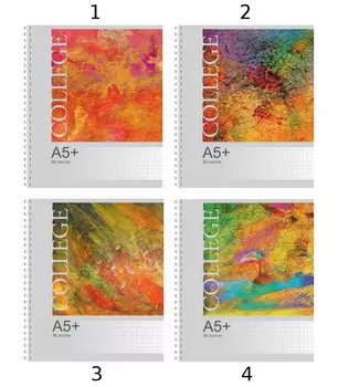 Тетрадь College А5 на спирали, в клетку, 96 листов