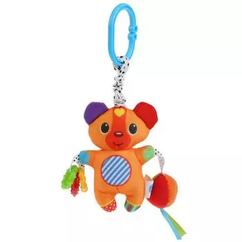 Текстильная игрушка-подвеска с погремушками - Косолапый мишка