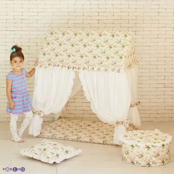 Текстильный домик с пуфиком - Дворец Шахерезады