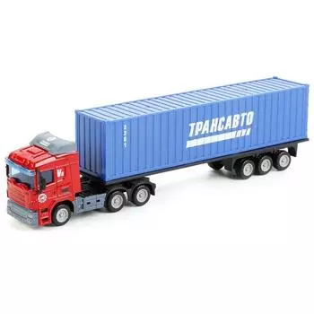 Тягач с прицепом, подвижные элементы, 23 см, металлический