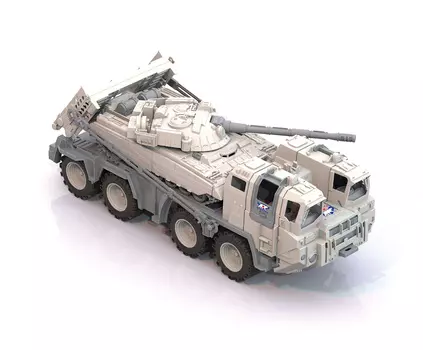 Тягач военный - Арктика с танком