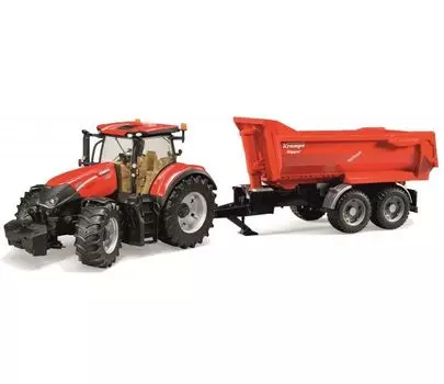 Трактор Bruder Case IH Optum 300 CVX с прицепом Krampe Tandem-Halfpipe