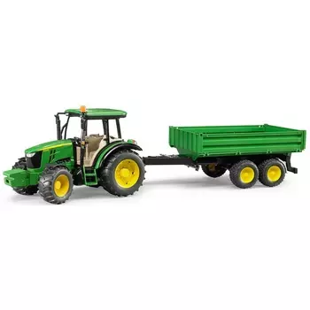 Трактор Bruder John Deere 5115M с прицепом