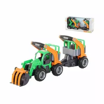 Трактор-погрузчик ГрипТрак с полуприцепом для животных, в коробке