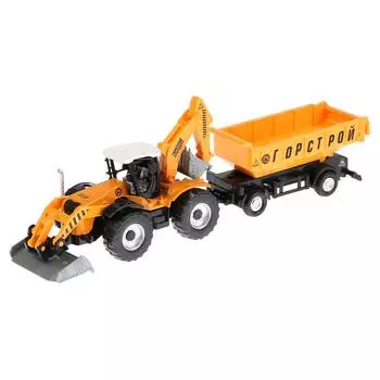 Трактор с прицепом 28,5 см, металлический инерционный