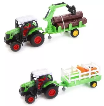 Трактор с прицепом металлический инерционный