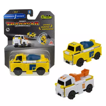 Transcar Double 2 в 1: Бетономешалка – Экскаватор, 8 см