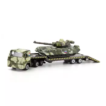 Транспортер Камаз с машинкой, 7,5 см, металл, несколько видов