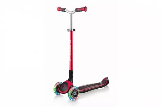 Трехколесный самокат Globber Master Lights, цвет красный