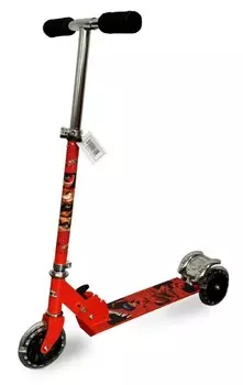 Трехколесный самокат – Леди Баг, складной, светящиеся колеса 12 см