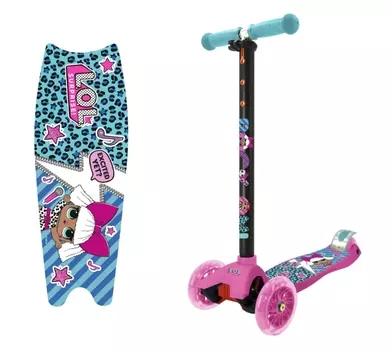 Трехколесный самокат - LOL, 12 и 8 см, свет