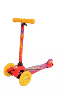 Трехколесный самокат - Сказочный патруль, управление наклоном, светящиеся колеса 12 и 8 см