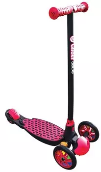 Трехколесный самокат YVolution Y Glider Deluxe, черно-розовый