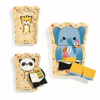 Трехслойный пазл - Лаки и друзья