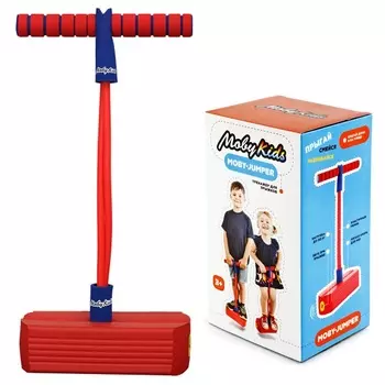 Тренажер для прыжков MobyJumper со счетчиком, светом и звуком, цвет красный