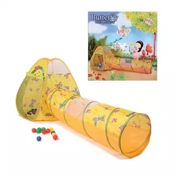 Треугольный игровой домик, туннель, 100 шаров