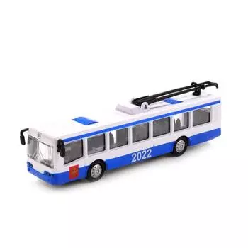 Троллейбус металлический инерционный 16,5 см, открываются двери