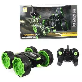 Трюковая машина-перевертыш Драйв на радиоуправлении, размер: 12 см., 2,4 ГГц, 4 канала, вращение на 360 градусов, АКБ 3,7V380mAh, свет