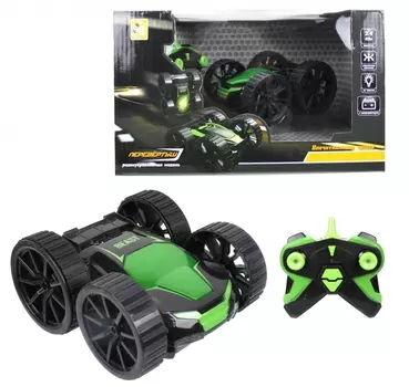 Трюковая машина-перевертыш на р/у - Драйв, 12 см, 2,4 ГГц, 4 канала, вращение на 360 градусов, АКБ 3,7V380mAh, свет