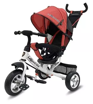 Велосипед 3-колесный Lexus trike, колеса Eva 10 и 8', регулируемая спинка, задний тормоз, бело-красный