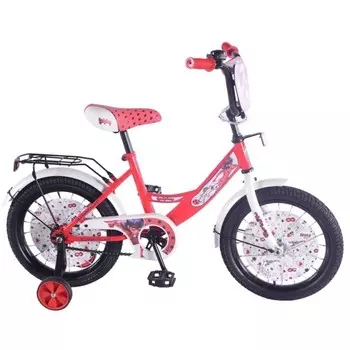 Велосипед детский 16' из серии Ледибаг и Суперкот a-тип, щиток на руле, багажник, страховочные колеса, звонок