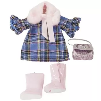 Верхняя одежда для куклы, сапоги и сумочка