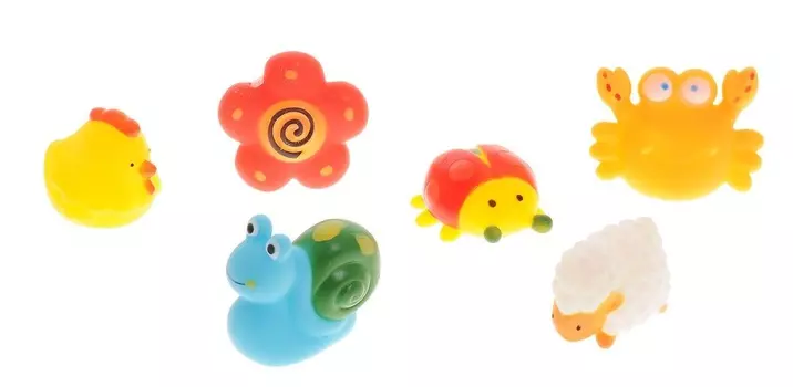 Веселое купание. Набор резиновых игрушек для ванной, в наборе 6 штук
