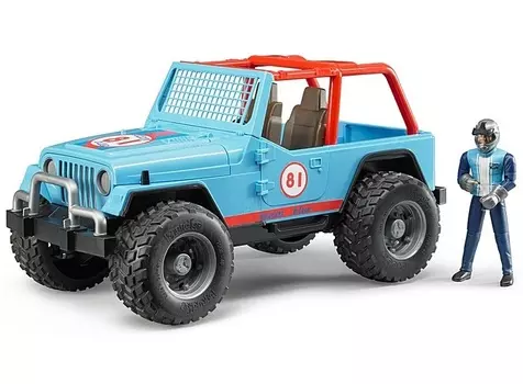 Внедорожник Bruder Cross Country Racer, синий, с фигуркой гонщика