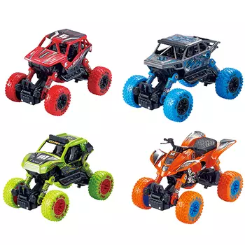 Внедорожник с большими колесами, инерционный, металлический, 14 см