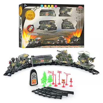 Военная железная дорога на р/у, 26 элементов, свет и звук