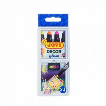 Восковые мелки для стекла и других поверхностей выдвижные, 4 цвета