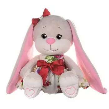 Зайка Jack&amp;Lin в летнем платьице с цветами, 20 см