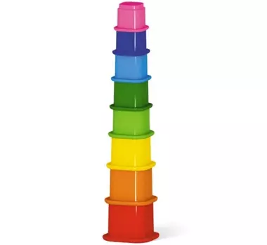 Занимательная пирамидка 2, 8 квадратных стаканчиков