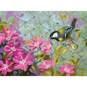 Живопись на холсте - Синичка-сестричка